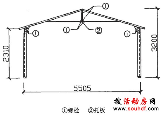 鋁合金活動房結(jié)構(gòu)圖